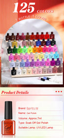 LILYCUTE 10Pcs/set Gel Unha Polonês