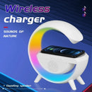 Carregador sem fio multifuncional Stand Pad com Speaker Estação de carregamento rápido para iPhone 11 12 13 1