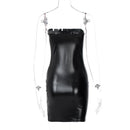 Vestido preto sem alça sexy