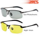 Óculos fotocromático masculino Night Vision. visão diurna e noturna, óculos UV400, condução e pesca