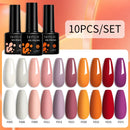 LILYCUTE 10Pcs/set Gel Unha Polonês