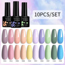LILYCUTE 10Pcs/set Gel Unha Polonês