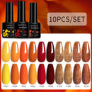 LILYCUTE 10Pcs/set Gel Unha Polonês
