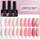 LILYCUTE 10Pcs/set Gel Unha Polonês