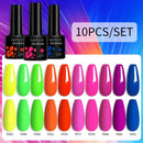 LILYCUTE 10Pcs/set Gel Unha Polonês