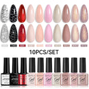 LILYCUTE 10Pcs/set Gel Unha Polonês