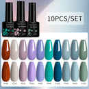 LILYCUTE 10Pcs/set Gel Unha Polonês