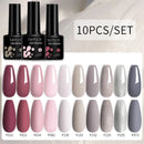 LILYCUTE 10Pcs/set Gel Unha Polonês