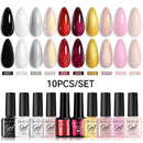 LILYCUTE 10Pcs/set Gel Unha Polonês