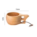 Caneca de madeira minimalista estilo medieval