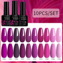 LILYCUTE 10Pcs/set Gel Unha Polonês
