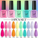 LILYCUTE 10Pcs/set Gel Unha Polonês