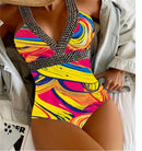 Maiô estampado swinsuit