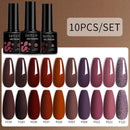 LILYCUTE 10Pcs/set Gel Unha Polonês