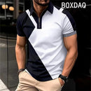 Camisa polo masculina de verão com manga curta