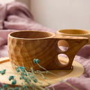 Caneca de madeira minimalista estilo medieval. Vários modelos.