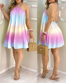 Vestido estampado tropical Bella Verão.