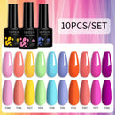 LILYCUTE 10Pcs/set Gel Unha Polonês