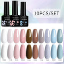 LILYCUTE 10Pcs/set Gel Unha Polonês