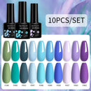 LILYCUTE 10Pcs/set Gel Unha Polonês