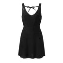 Vestido em decote V sem manga