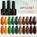LILYCUTE 10Pcs/set Gel Unha Polonês