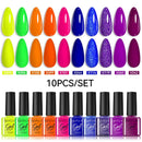 LILYCUTE 10Pcs/set Gel Unha Polonês