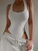 Bodysuit de malha sem mangas