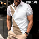 Camisa polo masculina de verão com manga curta