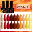 LILYCUTE 10Pcs/set Gel Unha Polonês