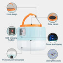 Lâmpada LED para acampamento. Carregamento USB portátil