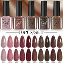 LILYCUTE 10Pcs/set Gel Unha Polonês