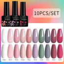 LILYCUTE 10Pcs/set Gel Unha Polonês
