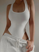 Bodysuit de malha sem mangas