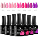 Conjunto de esmaltes em gel  UV. Kit com 07 pçs