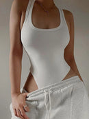 Bodysuit de malha sem mangas