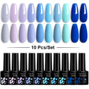 LILYCUTE 10Pcs/set Gel Unha Polonês