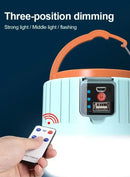 Lâmpada LED para acampamento. Carregamento USB portátil
