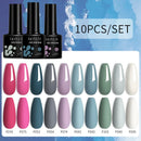 LILYCUTE 10Pcs/set Gel Unha Polonês