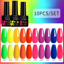 LILYCUTE 10Pcs/set Gel Unha Polonês