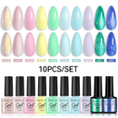 LILYCUTE 10Pcs/set Gel Unha Polonês