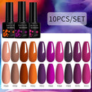 LILYCUTE 10Pcs/set Gel Unha Polonês