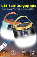 Lâmpada LED para acampamento. Carregamento USB portátil
