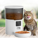 Comedouro Automático Gatos Cães Pet Programável Newpet 4L Cor Branco -Bivolt