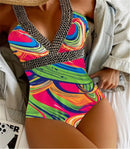 Maiô estampado swinsuit