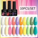LILYCUTE 10Pcs/set Gel Unha Polonês