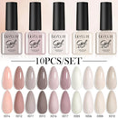 LILYCUTE 10Pcs/set Gel Unha Polonês