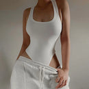 Bodysuit de malha sem mangas