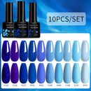 LILYCUTE 10Pcs/set Gel Unha Polonês