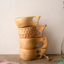 Caneca de madeira minimalista estilo medieval. Vários modelos.